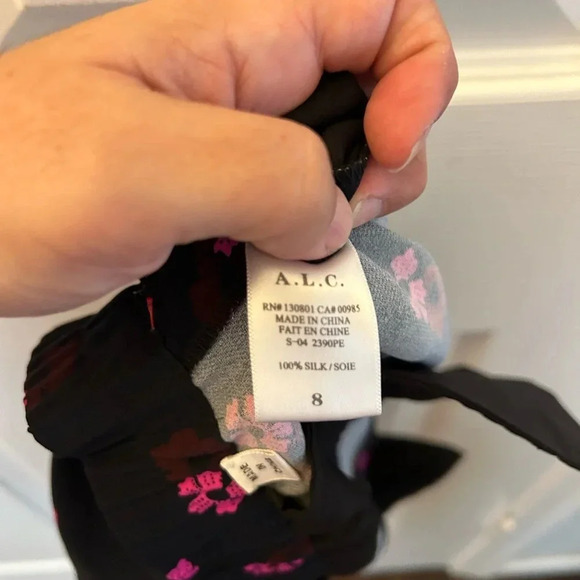 A.L.C- ‘Val’ Mallow Print Silk Shorts - Picture 7 of 7